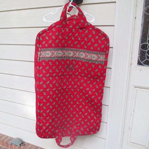 VERA BRADLEY Hanging Garment Bag - Red Paisley - Perfect Condition - Picture 1 of 6